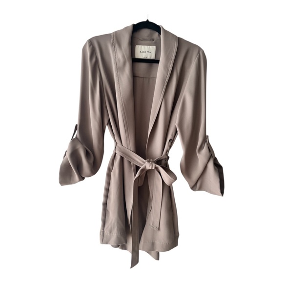 Babaton Belted Wrap Lightweight Jacket Size Medium - Picture 1 of 7